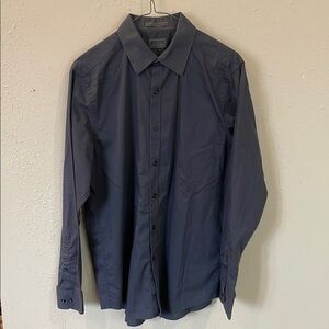 Men's Navy Button-Up Shirt